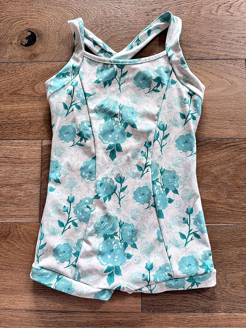 SweetHoney Floral leotard in Blue & White Size 8 Like New
